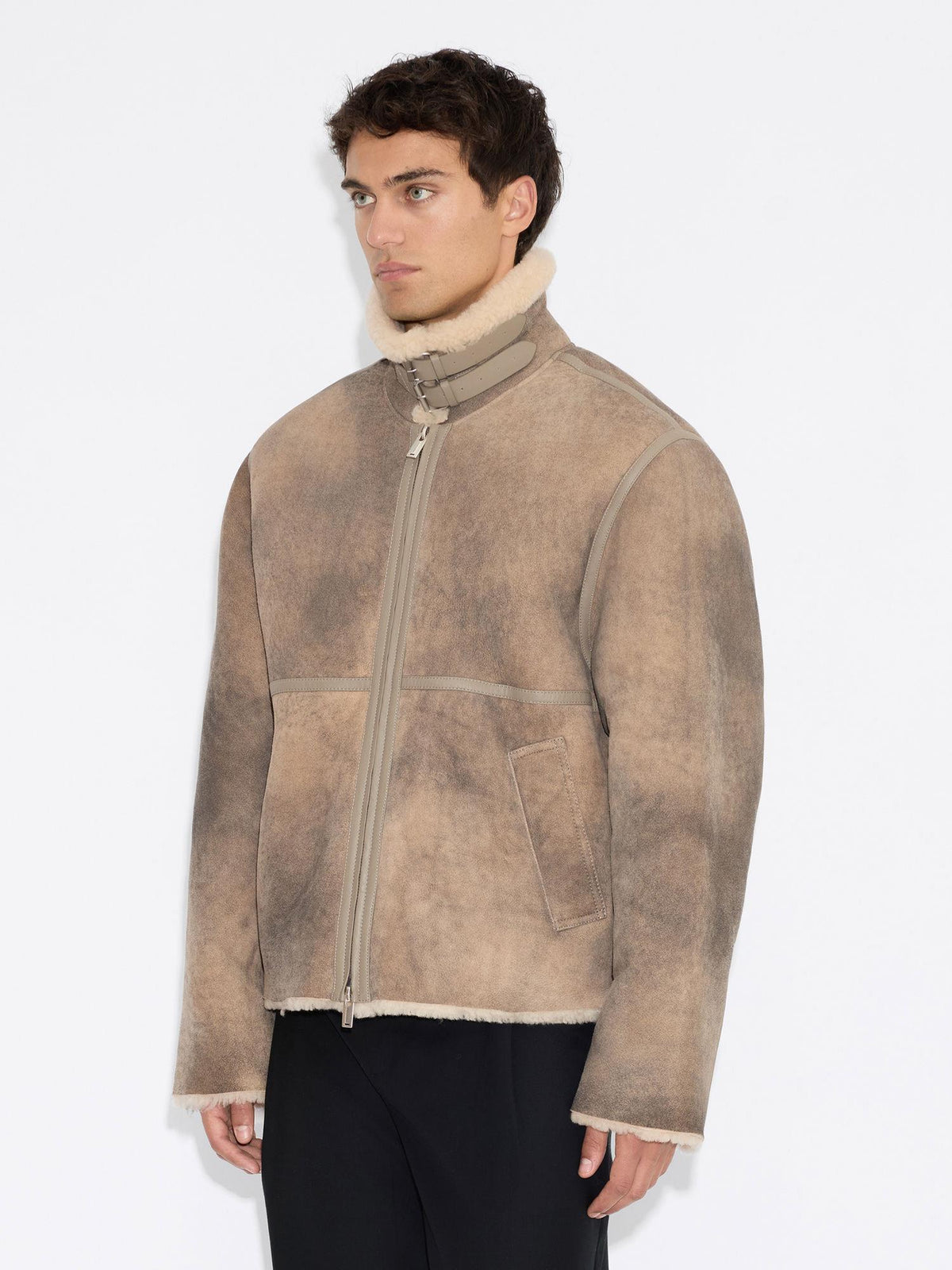 Luka Shearling Jacket Taupe