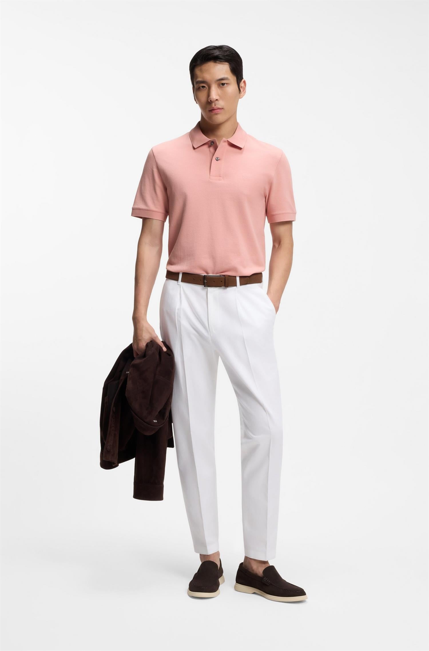 Pallas Piquet Polo Shirt Open Pink