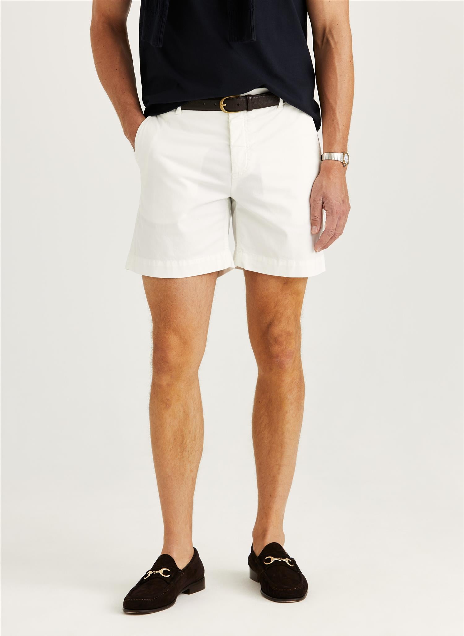 Jeffrey summer chino shorts offwhite