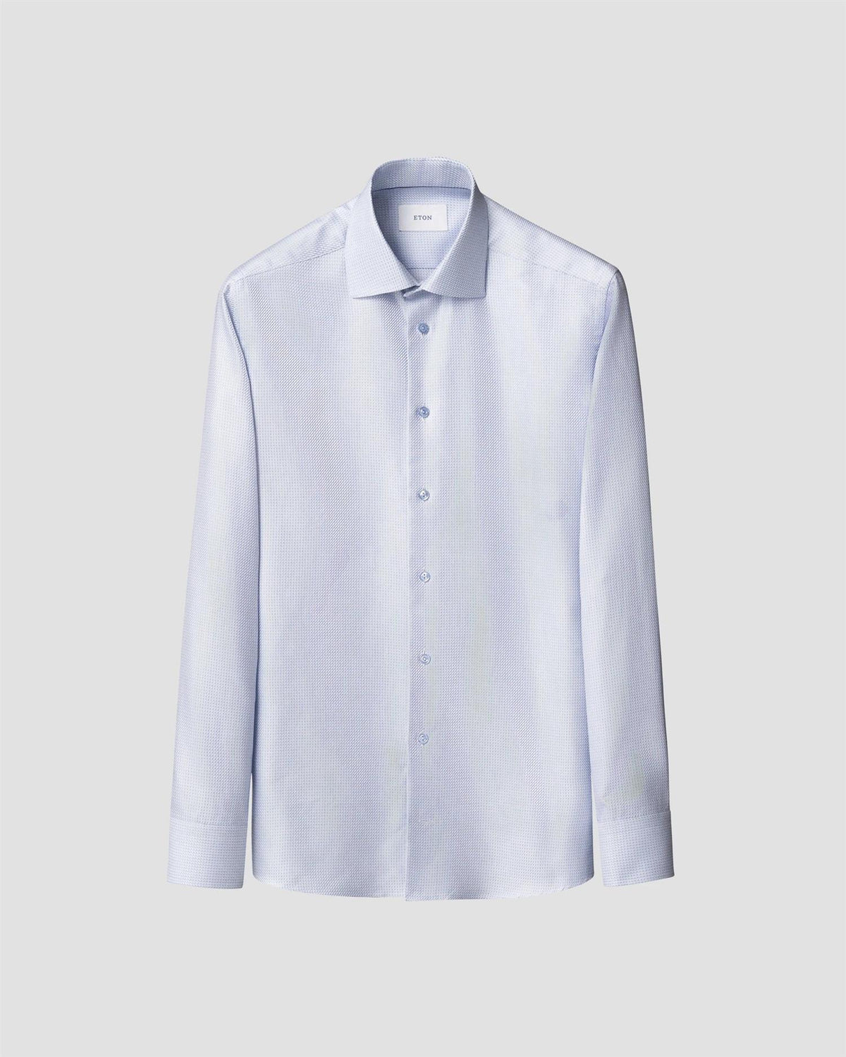 Light blue Micro Check King Twill Slimfit Shirt