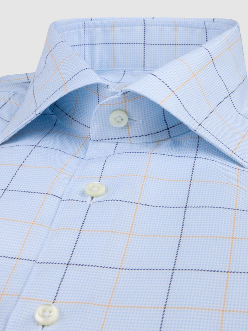 Checked Twill Fitted Body Shirt