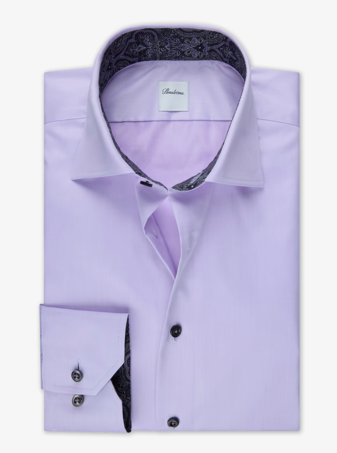 Light purple Twill Regular Shirt With Contrast