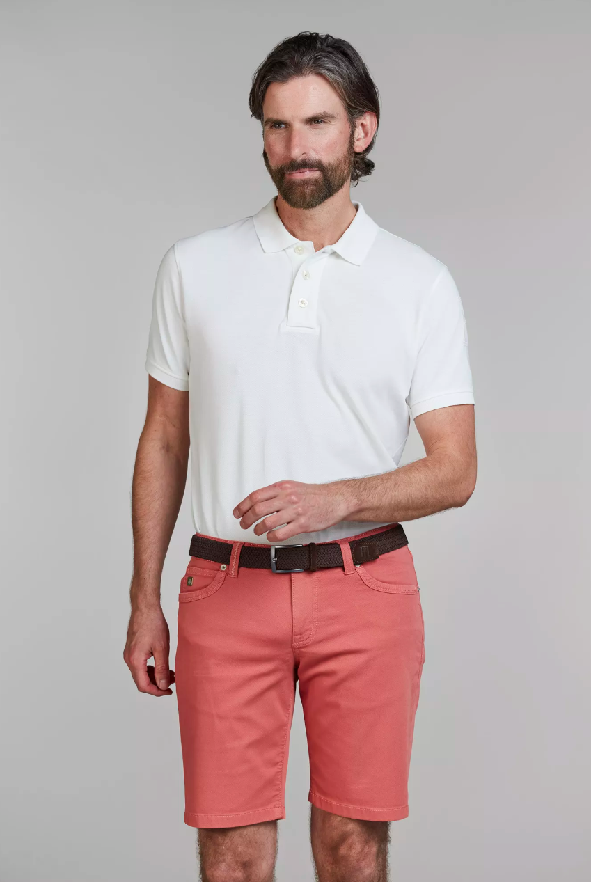 5-PKT Pan Oxford Shorts Soft Red