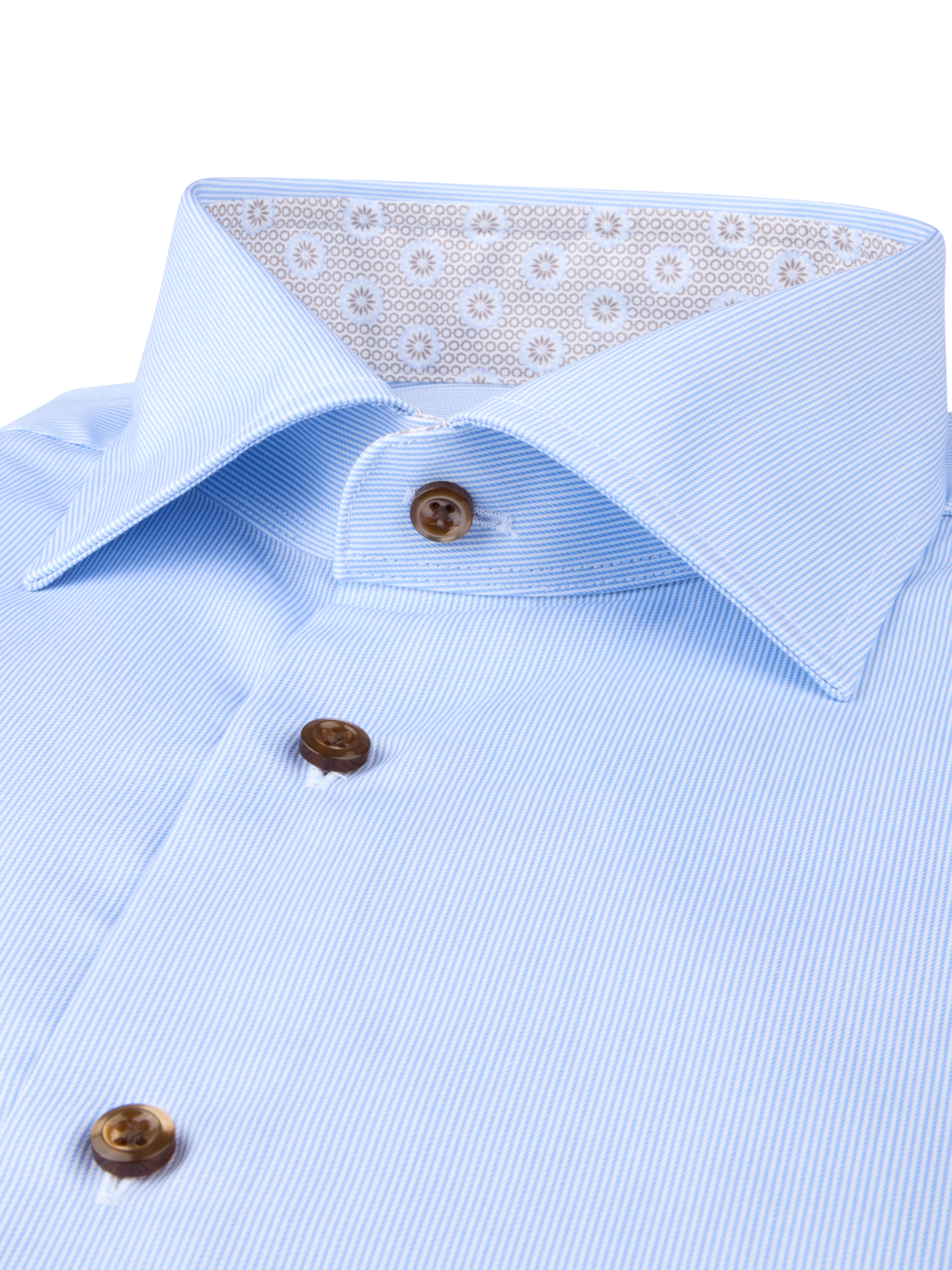 Light blue Regular Twill Shirt with Contrast