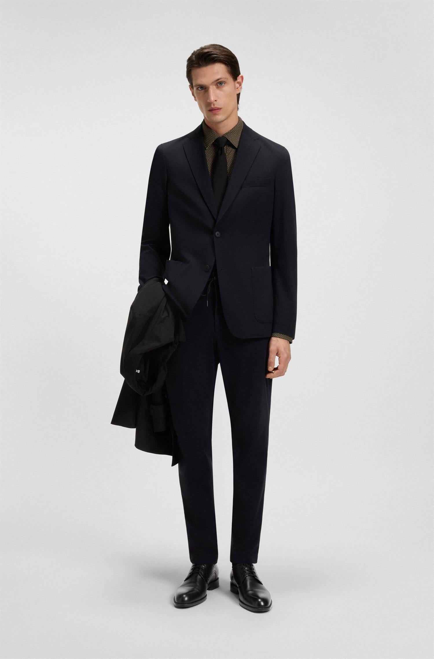 Derby Shoes in leather Black