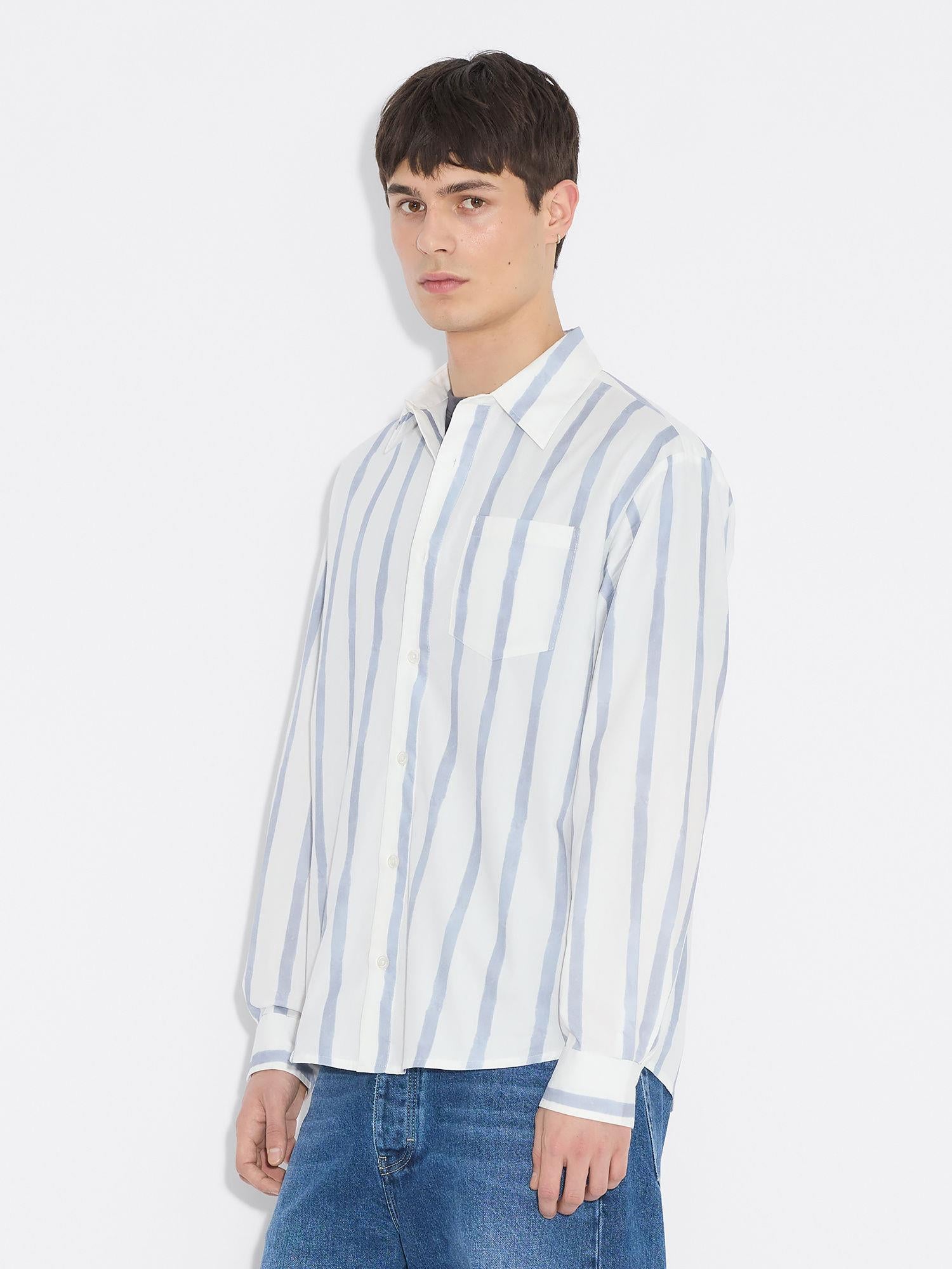 Regular Striped Shirt Blue Stripe