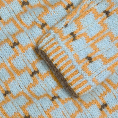 Norwegian Wool Turtleneck 25-04 Blue Mix