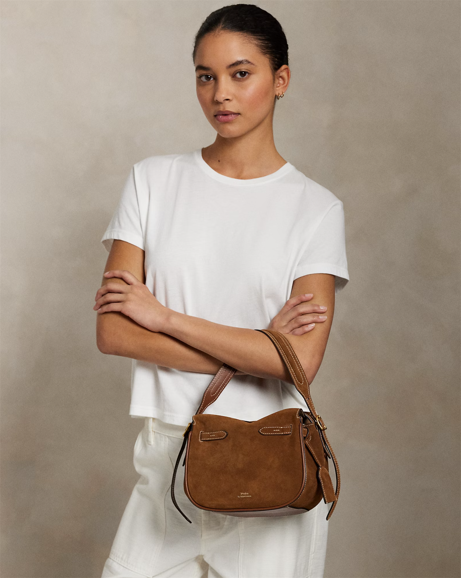 Polo ID Suede Mini Statchel cinnamon/cuoio