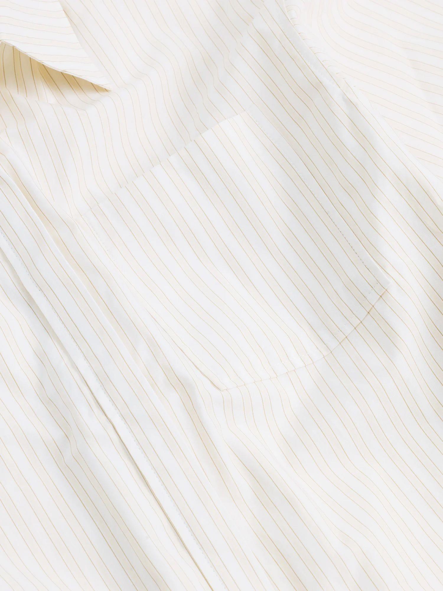 Loose Stripe Shirt Ecru Stripe