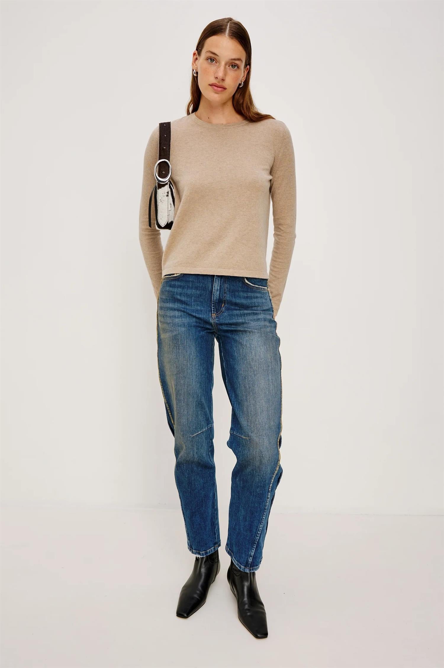 Cotton Cash l/s Tee Heather Oat