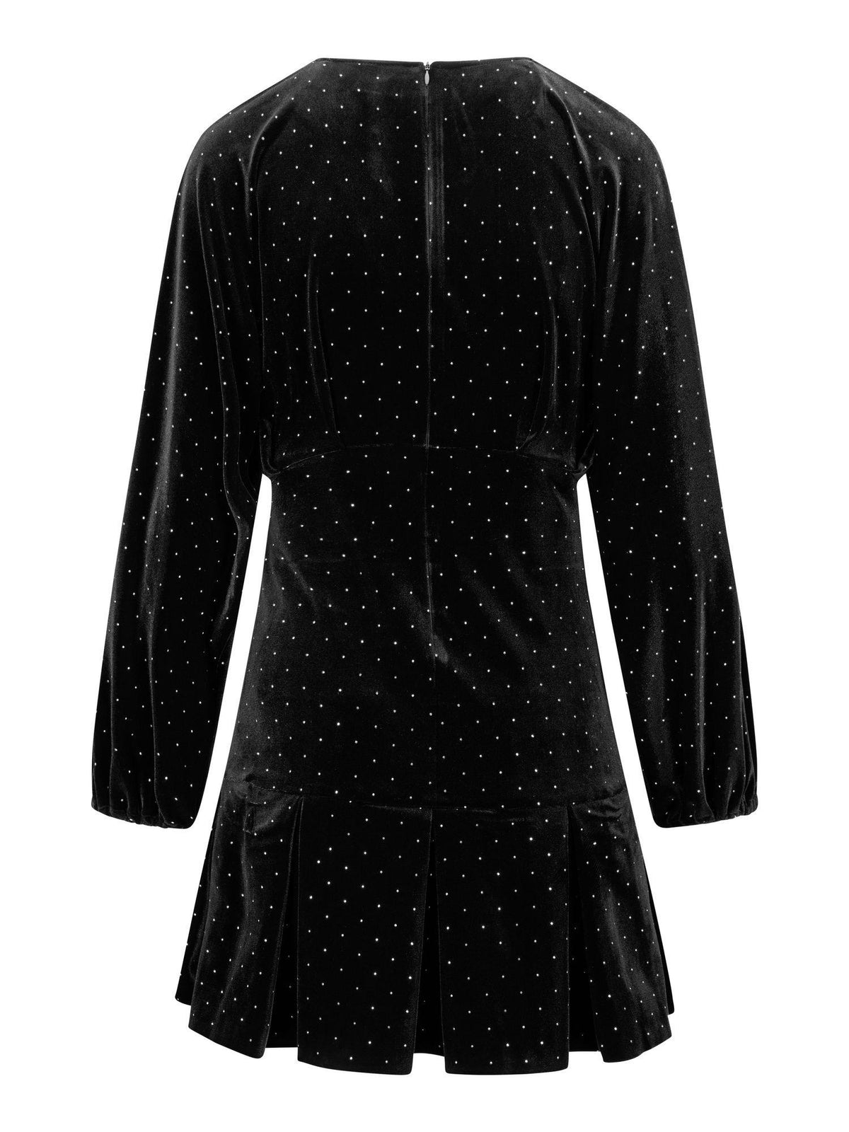 Jamal Stud Velour Dress Black