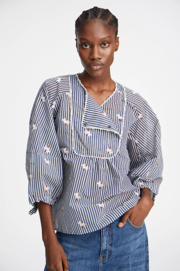 Pristina Printed Blouse Indigo