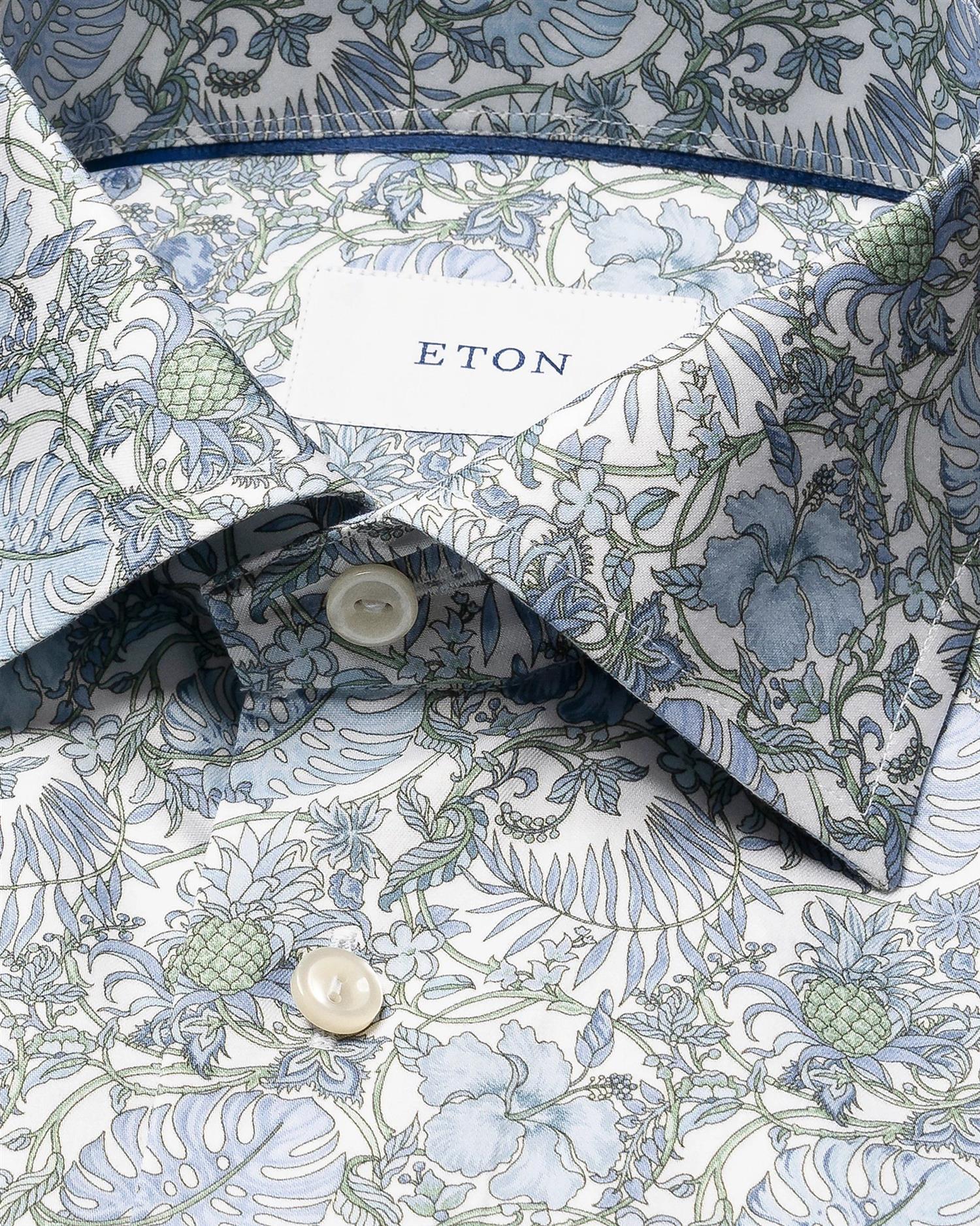 Mid green Floral Signature Twill Slim Shirt