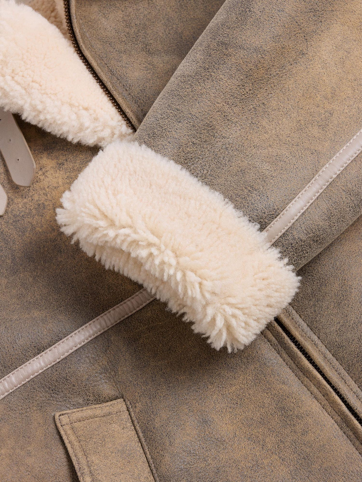 Luka Shearling Jacket Taupe