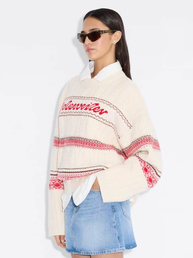 W Holzweiler Logo Crew Red Mix