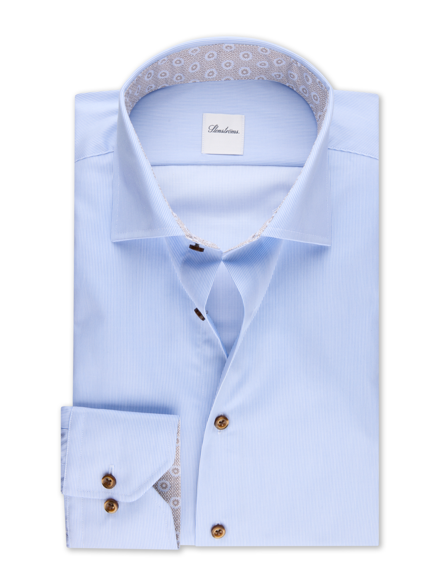 Light blue Regular Twill Shirt with Contrast