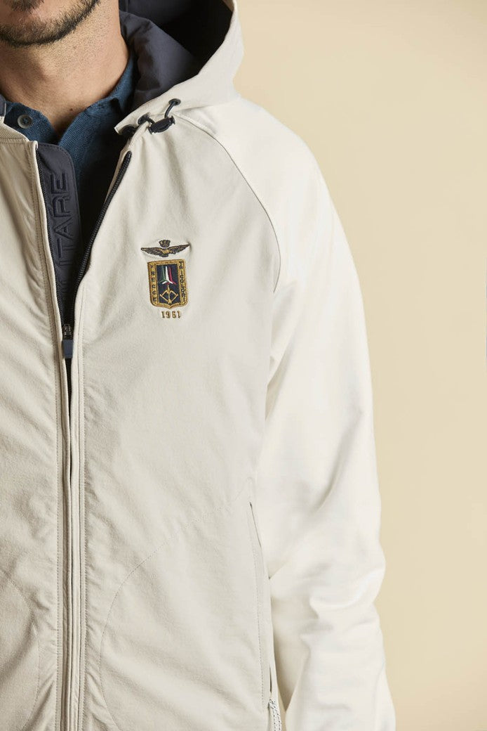 Hybrid jacket with removable hood