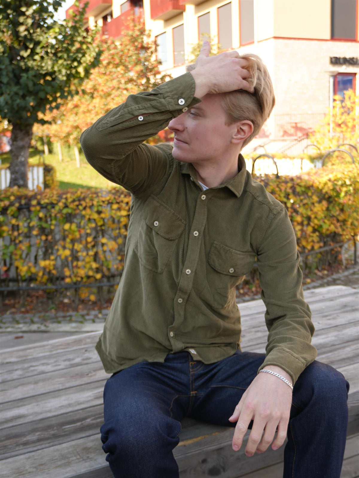 Corduroy Overshirt TCV165 Olive
