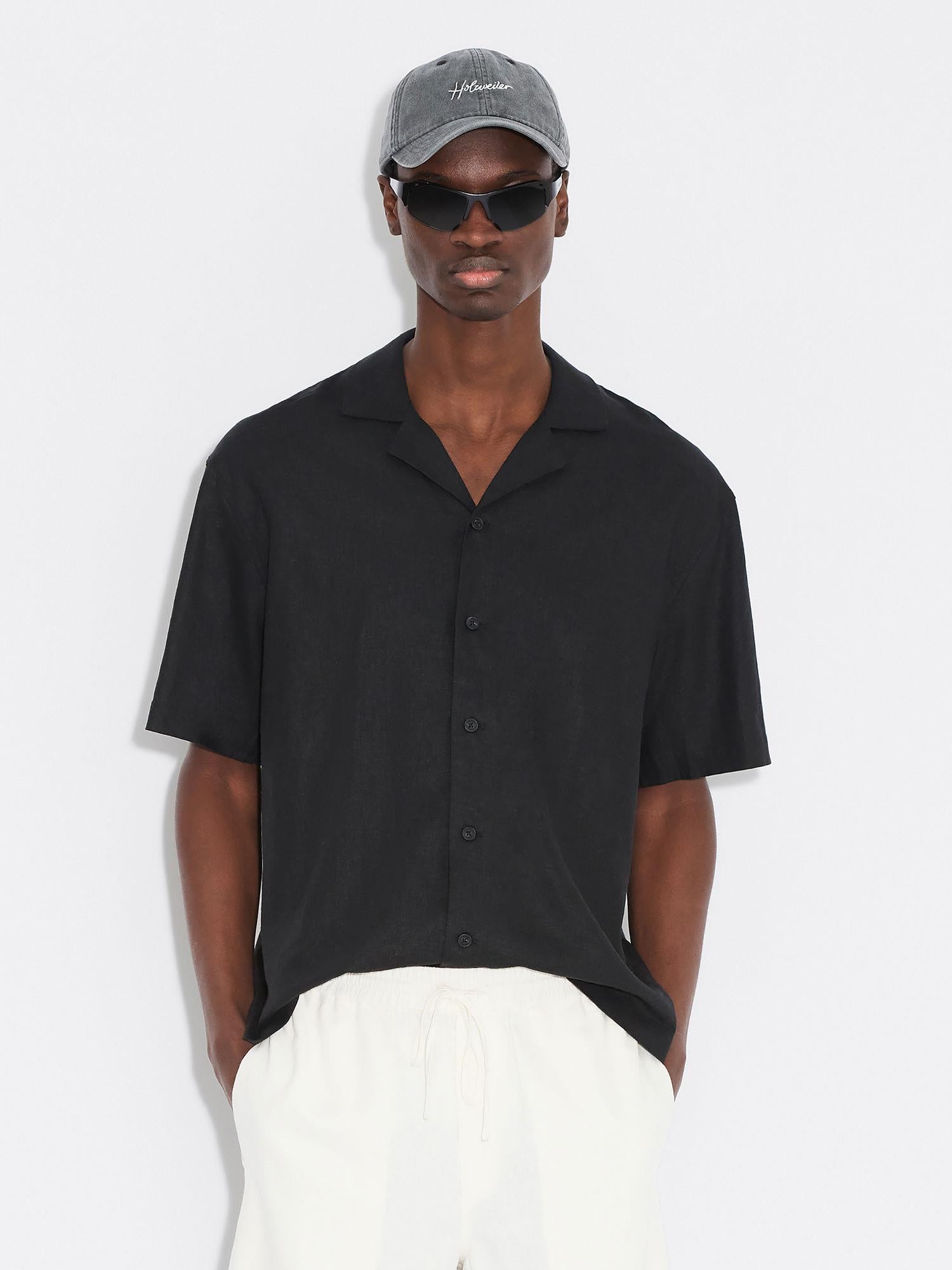 Pier Linen Shirt Black