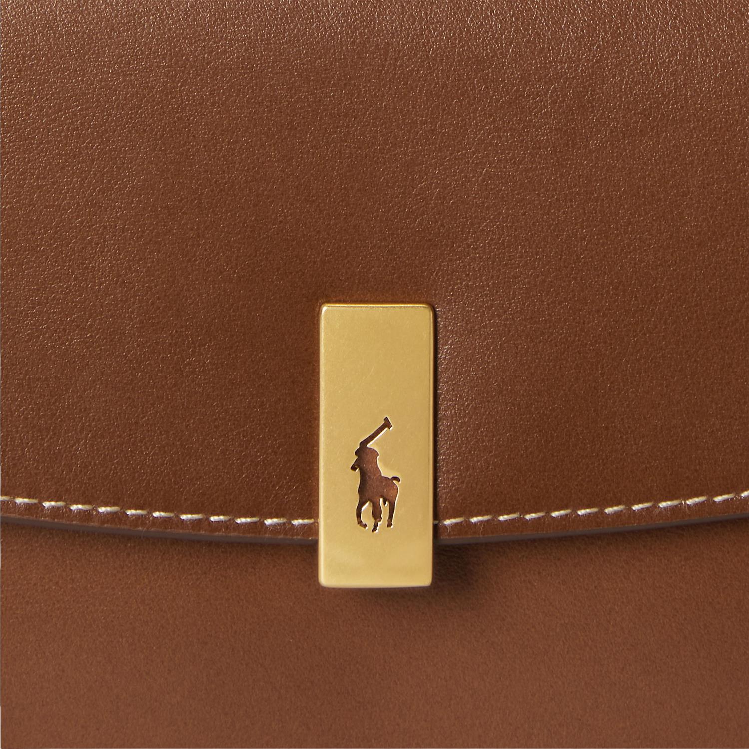 Polo ID Leather Chain Wallet and Bag - Brown