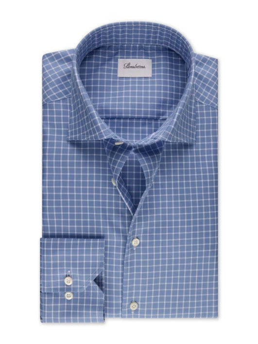 Checked Twill Fitted Body Shirt