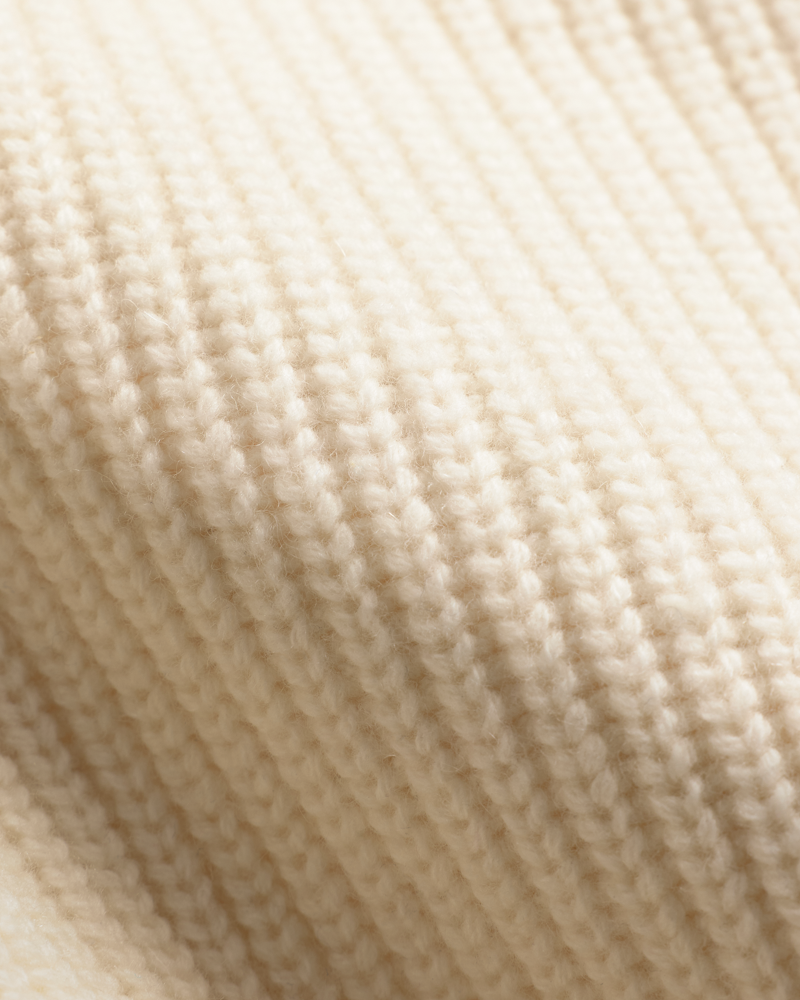 Knit Shawl Cardigan Off White