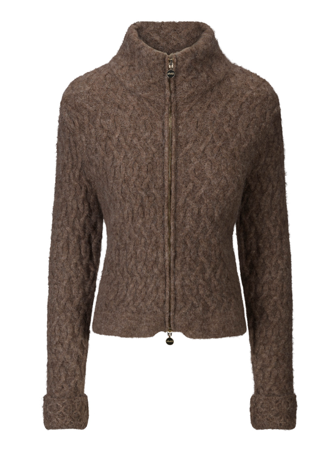 Nelly Alpaca cardigan Walnut
