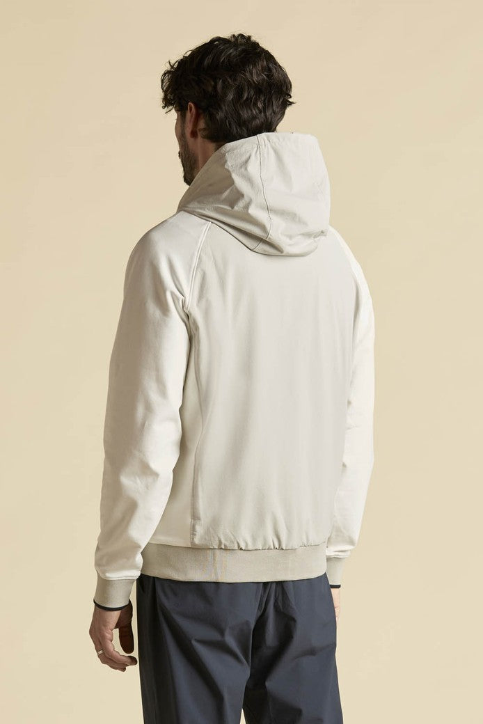 Hybrid jacket with removable hood