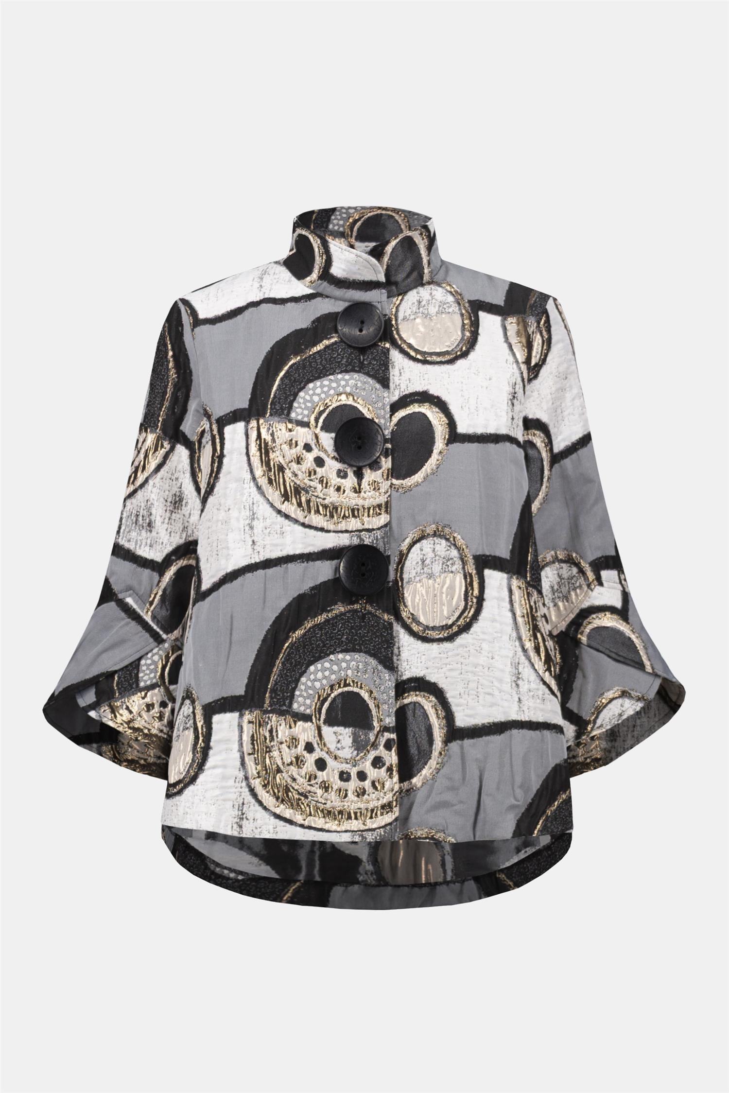 Abstract Jacquard Trapez Jacket