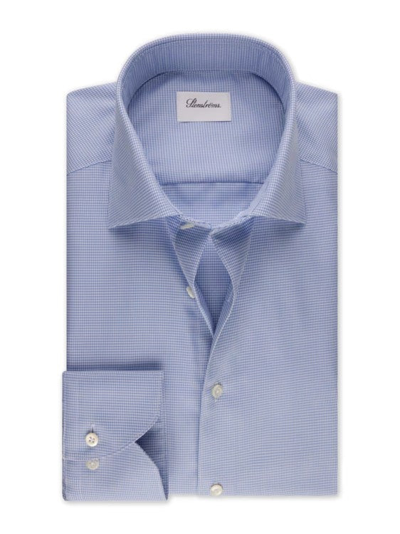 Checked Twill Fitted Body Shirt