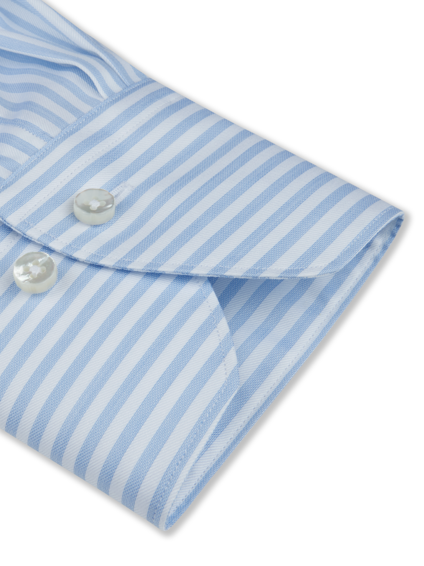 1899 Light Blue Striped Twill Regular Shirt