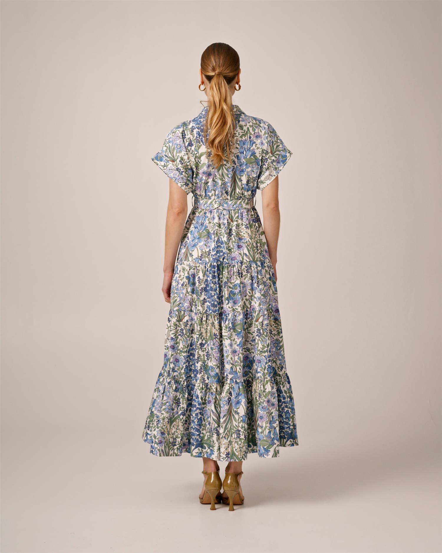 Poplin Shirt Dress PF25 Delightful Garden