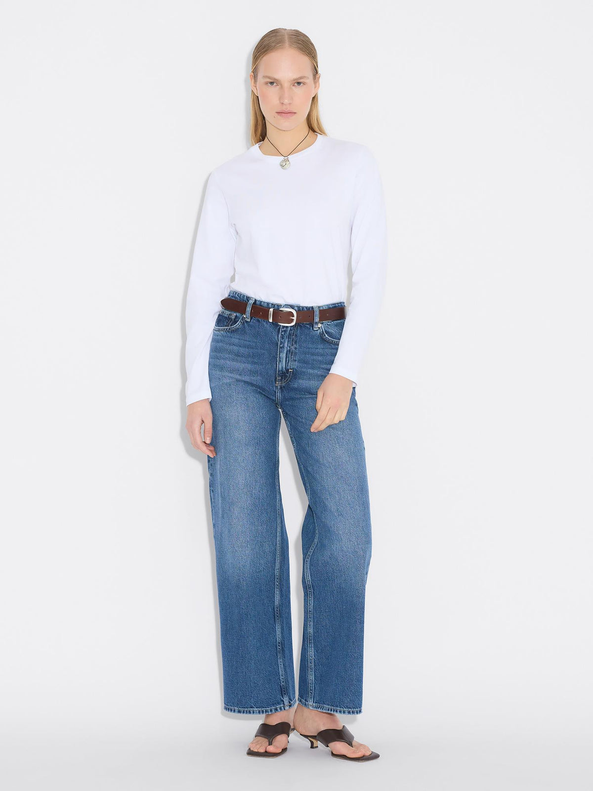 W Wide Jeans Blue