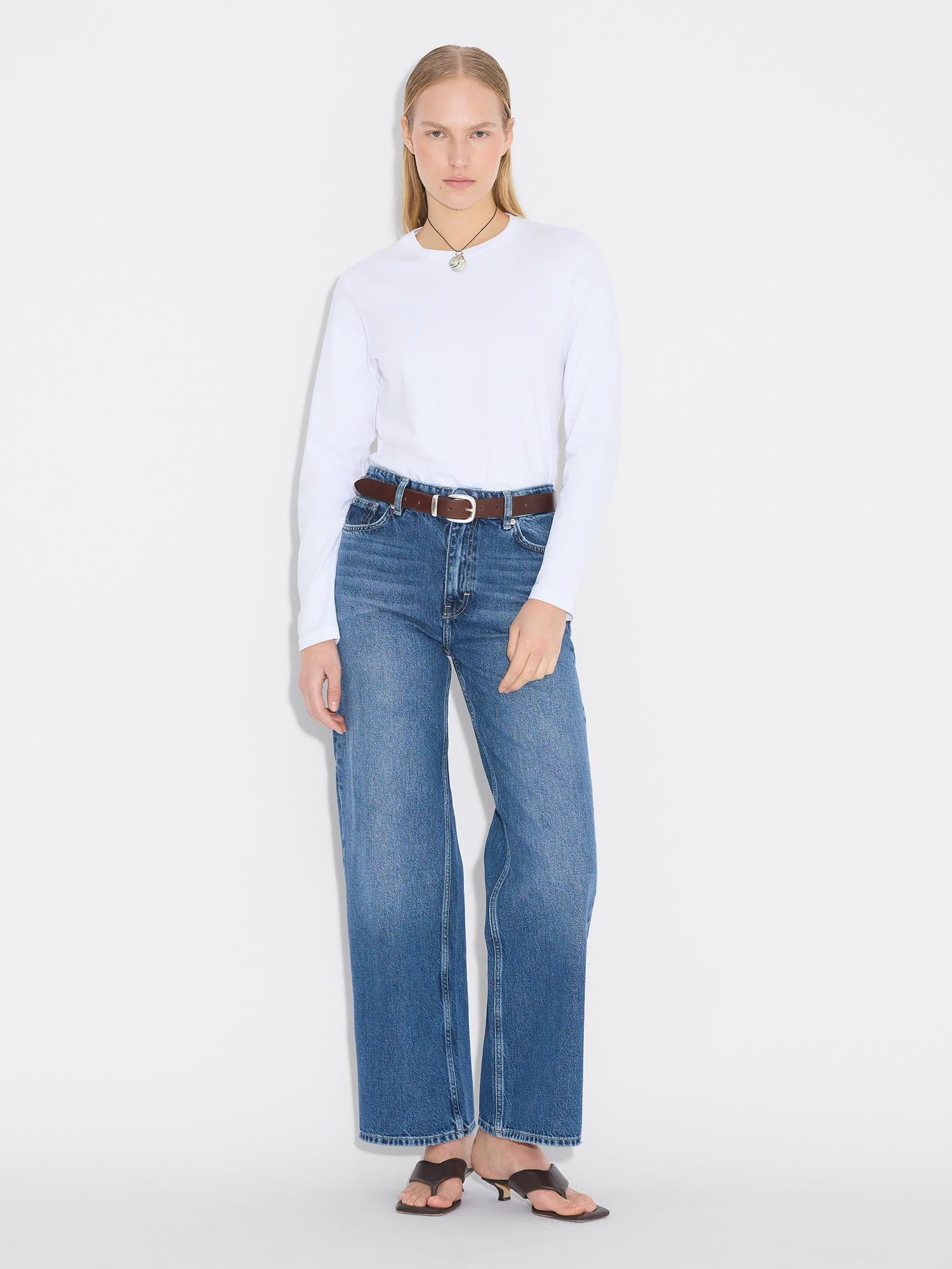 W Wide Jeans Blue