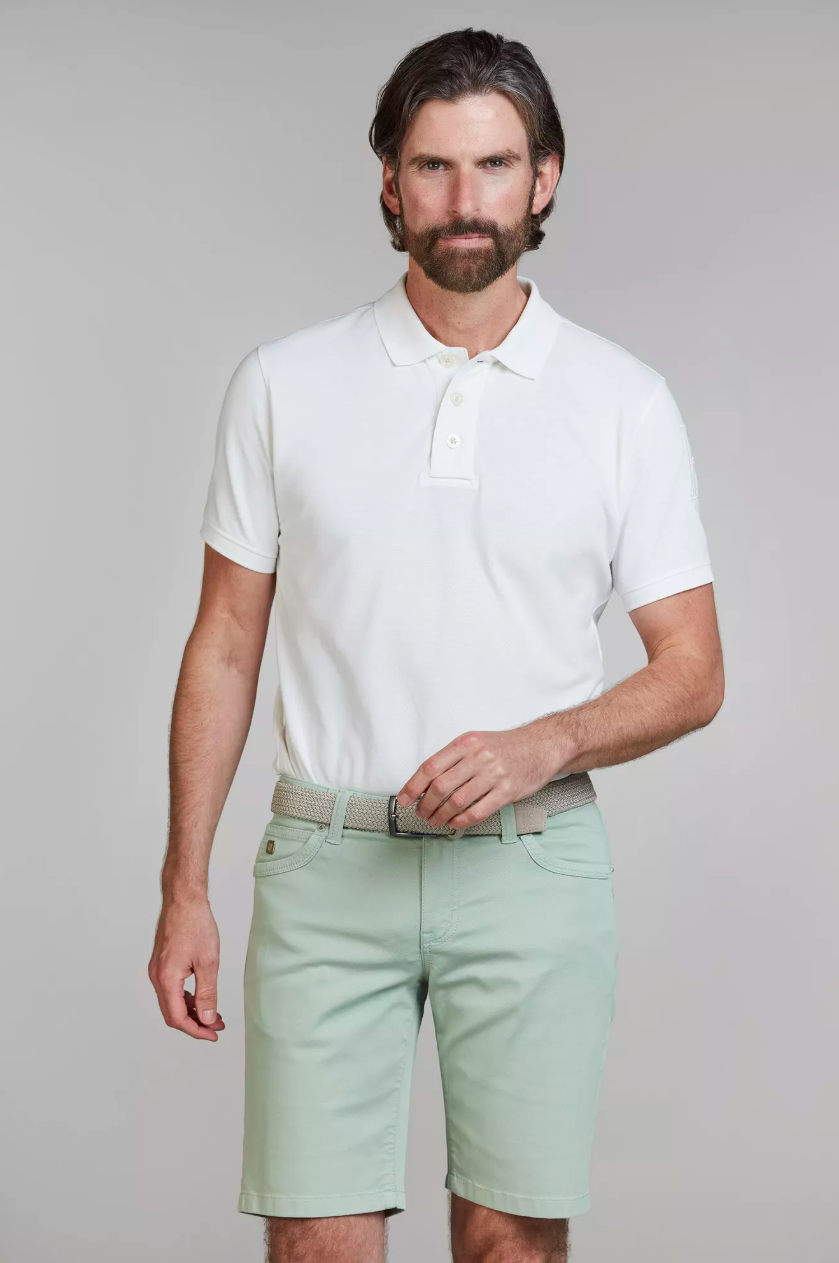 5-PKT Pan Oxford Shorts Light Green