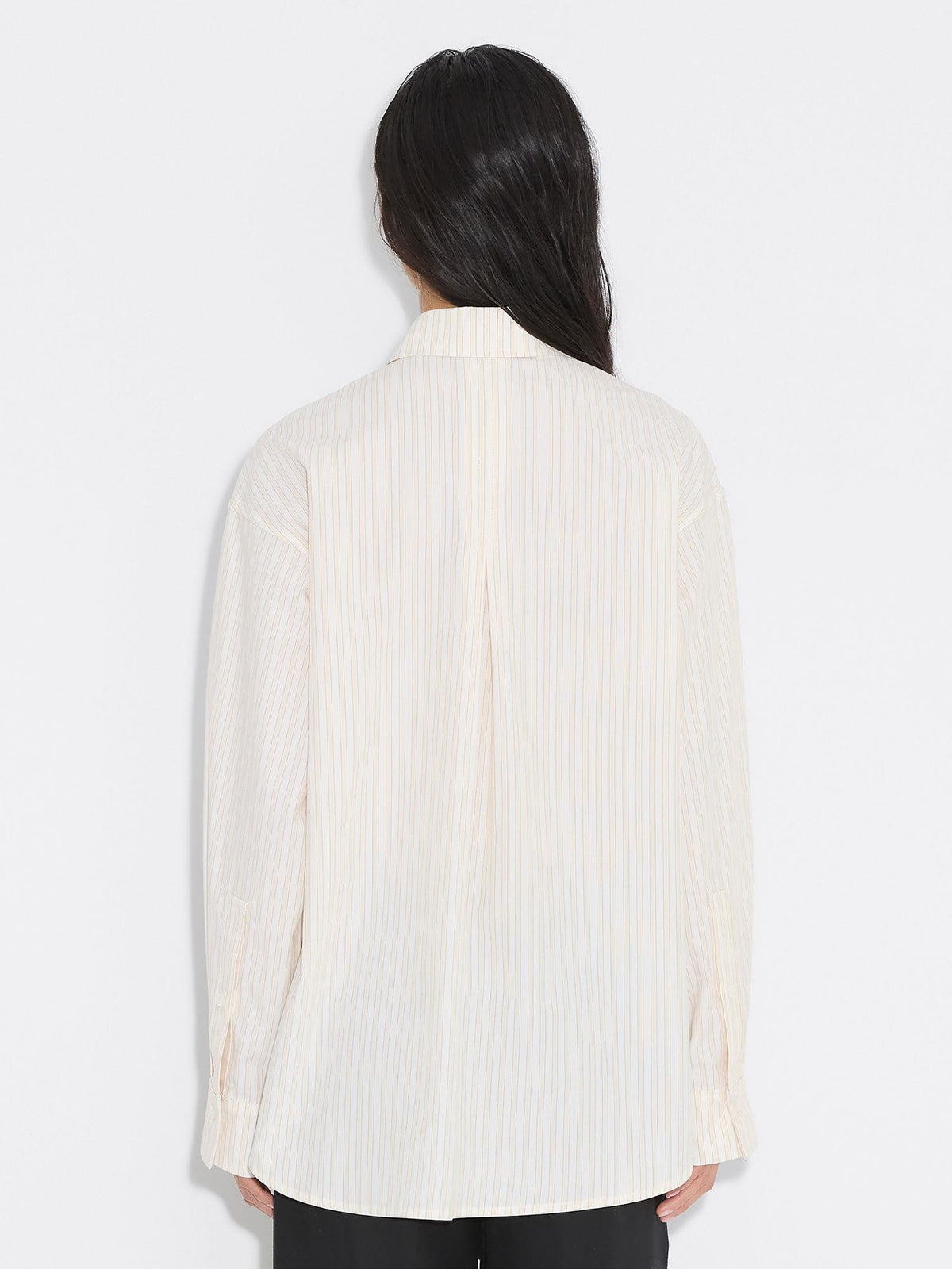 Loose Stripe Shirt Ecru Stripe