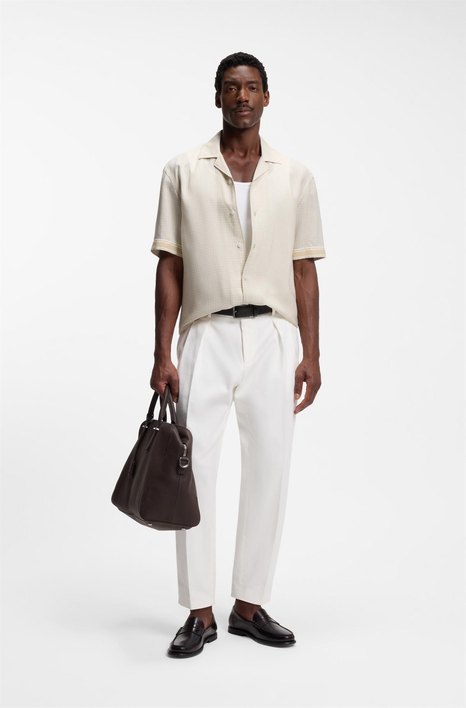 C-Lars Camp Relaxed Fit Shirt With Mosaic Print