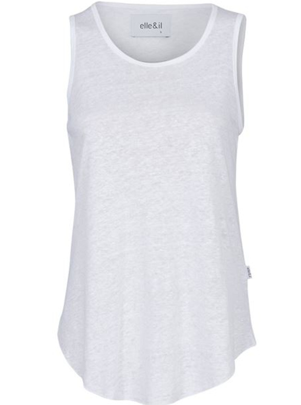 Rikke Linen Singlet wHITE