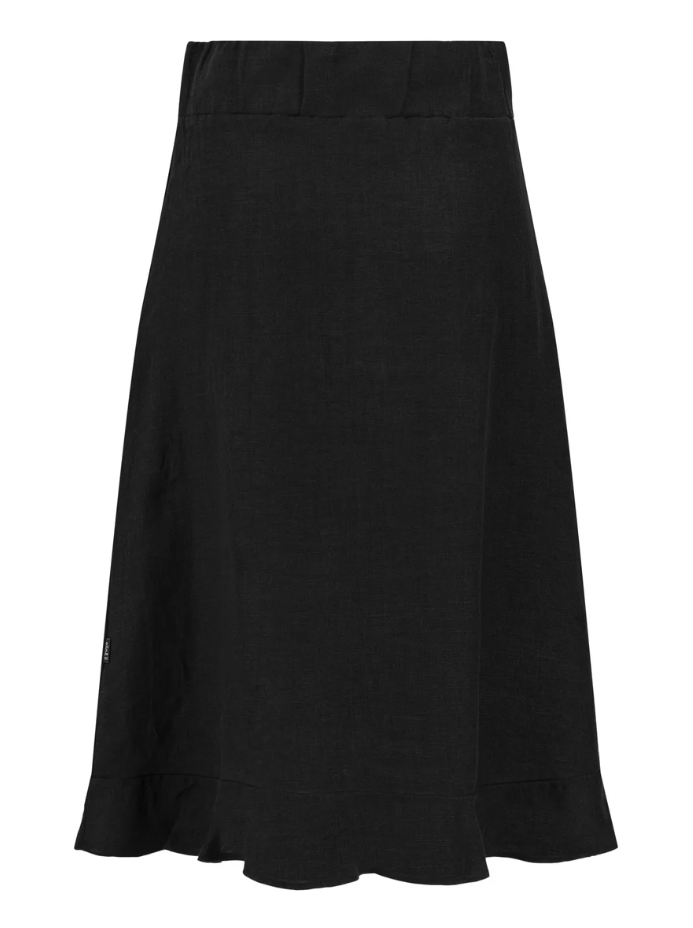 Franca linen skirt-black
