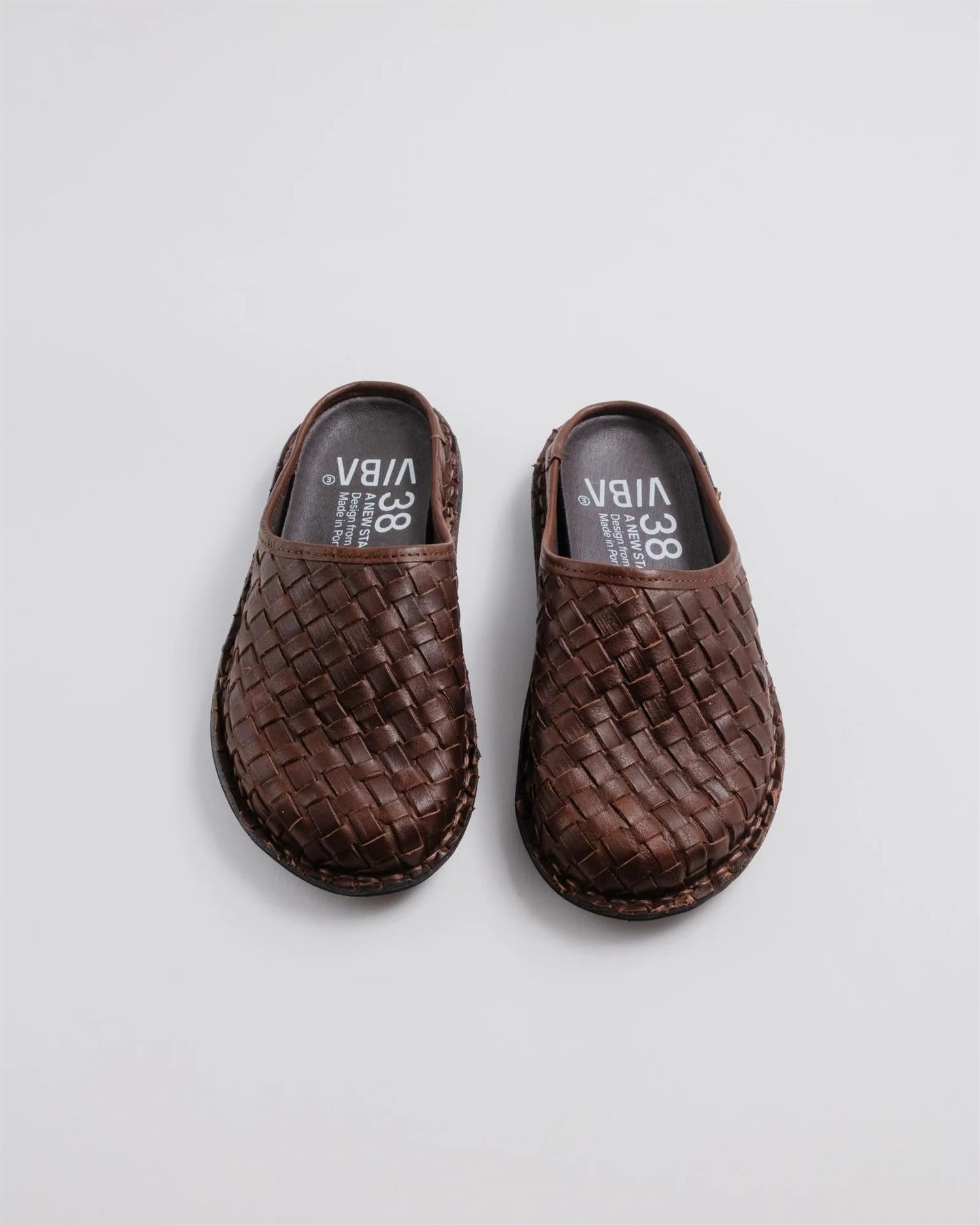 Viba Roma Woven Leather Cocoa brown
