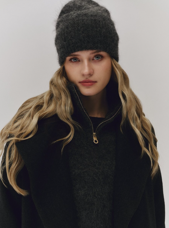 Belinda chunky high neck Charcoal