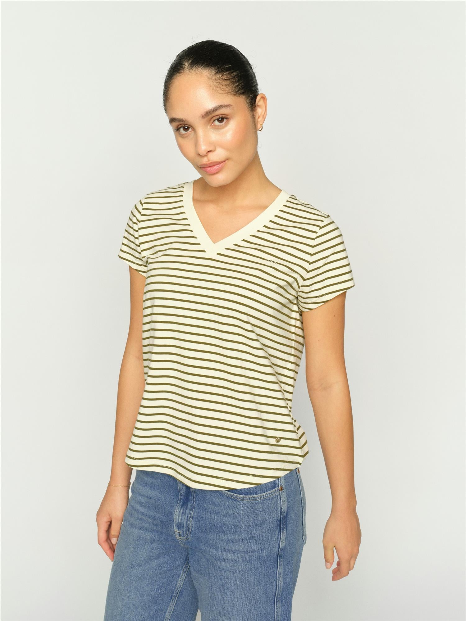 Mmkala V-Ssstripe Tee Olive night