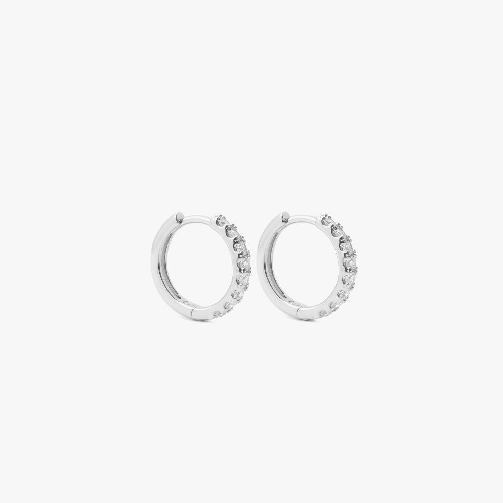 MINI HOOP WHITE SILVER