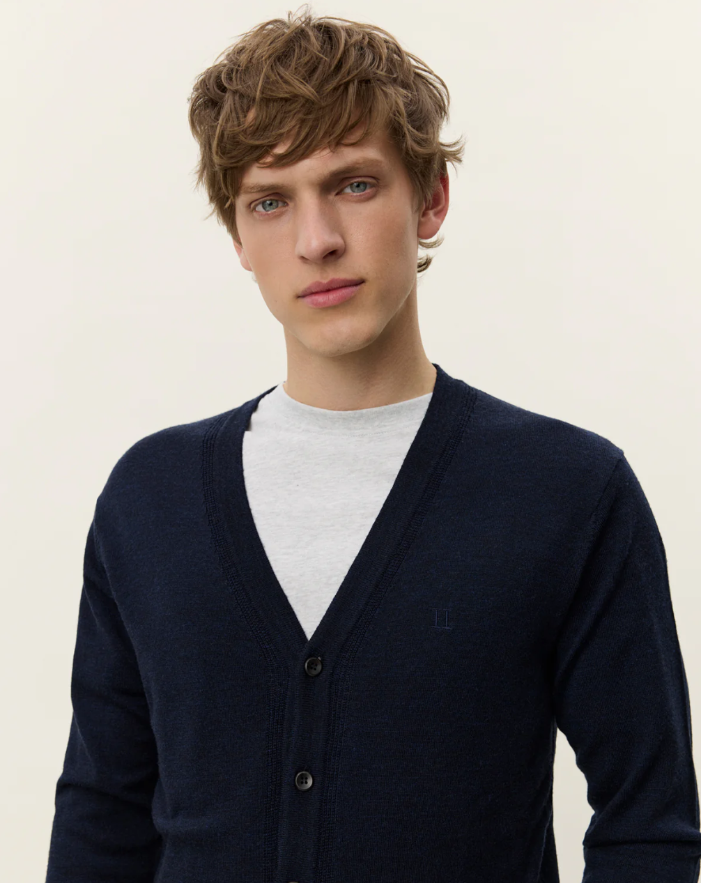 Greyson Merino Cardigan Dark Navy
