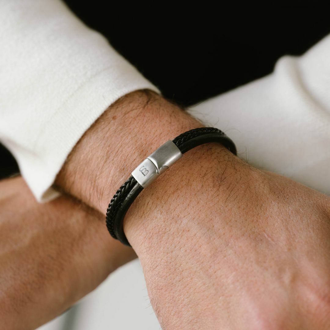 Leather Bracelet Denby Black