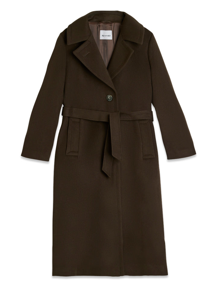 Clareta Long Cahm Coat Brown
