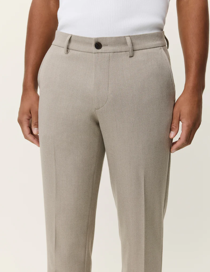 Como Reg Solid Pants Laurel Oak Sand