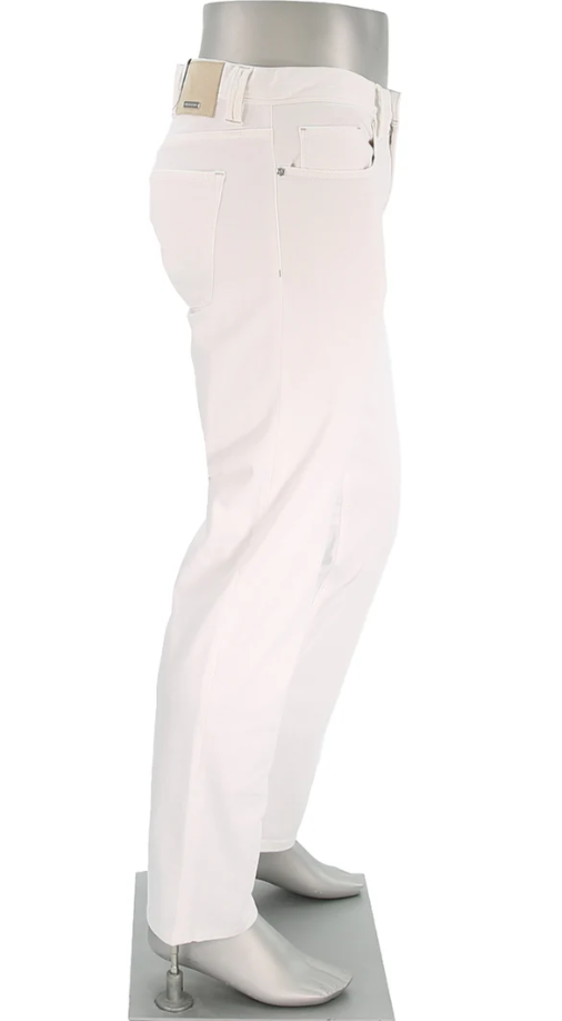 PIPE SUPERSTRETCH COLOURED DENIM WHITE