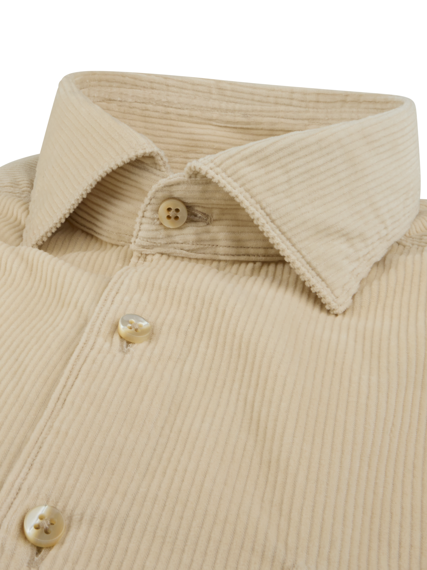 Light beige Corduroy Regular Shirt