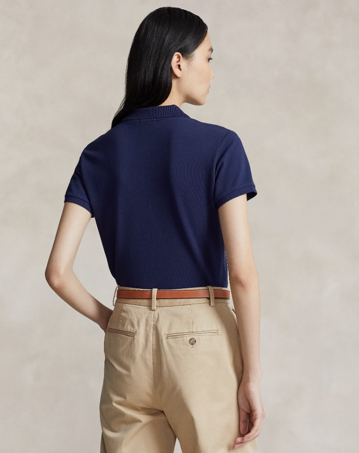 Slim Fit Stretch Polo Shirt-navy